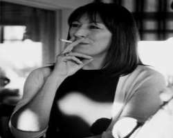 Anjelica Huston smoking